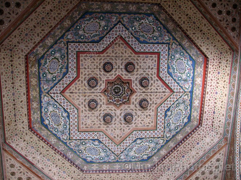 Details of a part of the ceiling in the Bahia Palace
